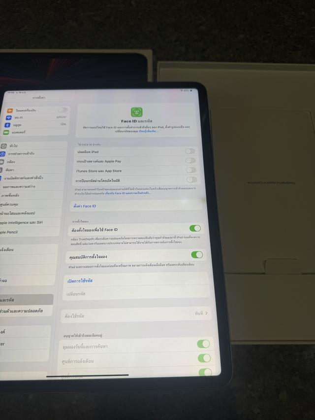 ขายๆๆๆถูกๆๆiPadPro12.9 M1 สีSpace Gray 256กิ๊กWifi Only มีกล่องคับใช้งานดีทุกๆฟังชั่นสูนTrueทุกๆฟังชั่นรีสโตได้ตลอดไม่มีติดไอคราว สภาพ: 99.99% สวยๆๆค 7