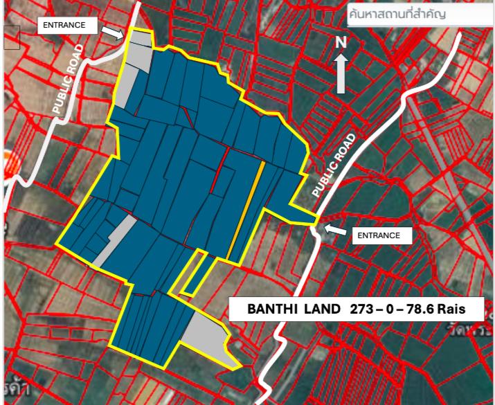 ขายที่ดิน 273 ไร่ บ้านธิ ลำพูน ใกล้โครงการสนามบินนานาชาติเชียงใหม่แห่งที่ 2