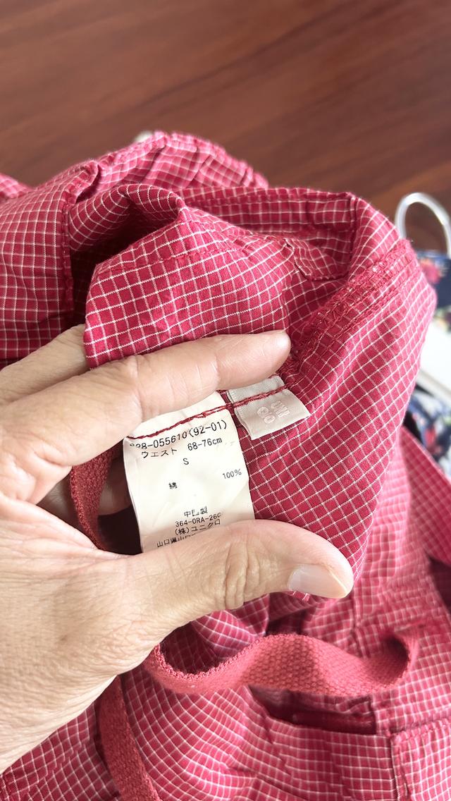 ยุนิS กางเกงชาย4ส่วนเอวยืดลายสก๊อตแดง รูปที่ 8