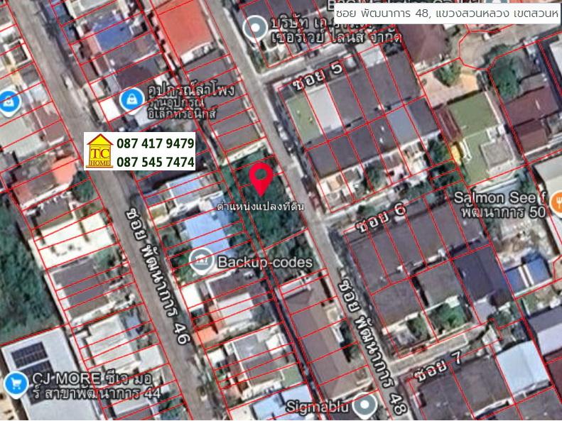 ขายที่ดินรวมประมาณ 92 ตรว. พัฒนาการ 48 ใกล้โลตัส ทางด่วนมอเตอร์เวย์ 9