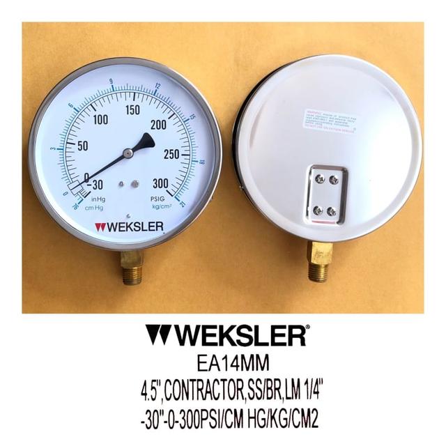 เข้าและจำหน่าย เกจวัดแรงดันPRESSURE GAUGE WEKSLER'EA14 6