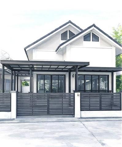 ขายบ้านหนองตำลึงอมตะนครชลบุรีบ้านแฝดชั้นเดียวรีโนเวทพร้อมอยู่ ม.อยู่สบายริมน้ำ (ฝั่งนิคมอมตะนคร) พื้นที่ 36 ตรว 3 นอน 2 2