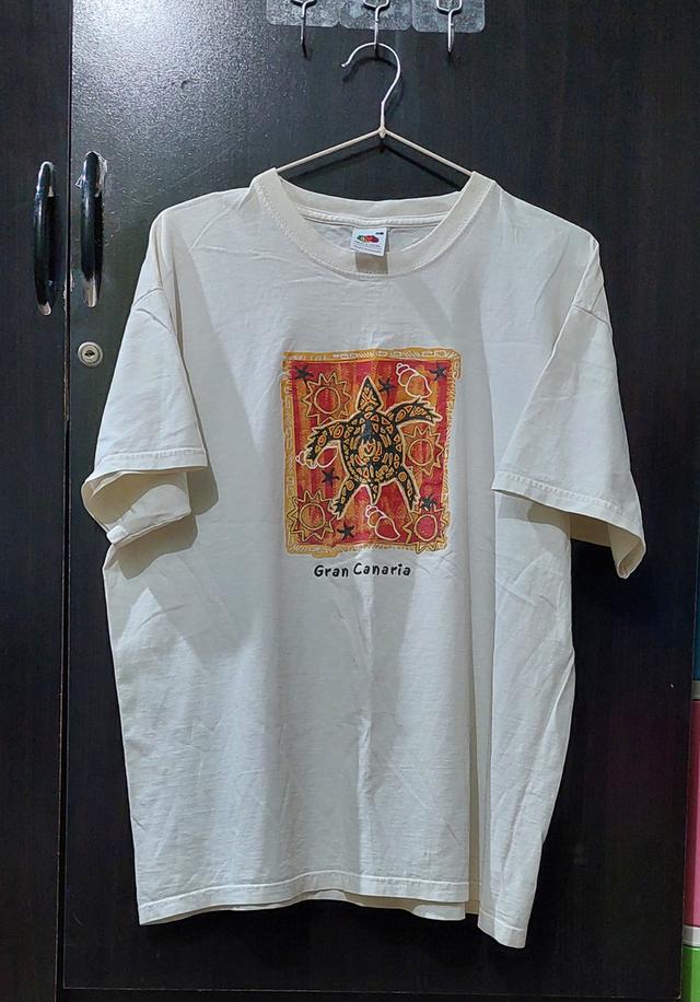เสื้อยืดวินเทจ Fruit of the Loom ลาย Gran Canaria