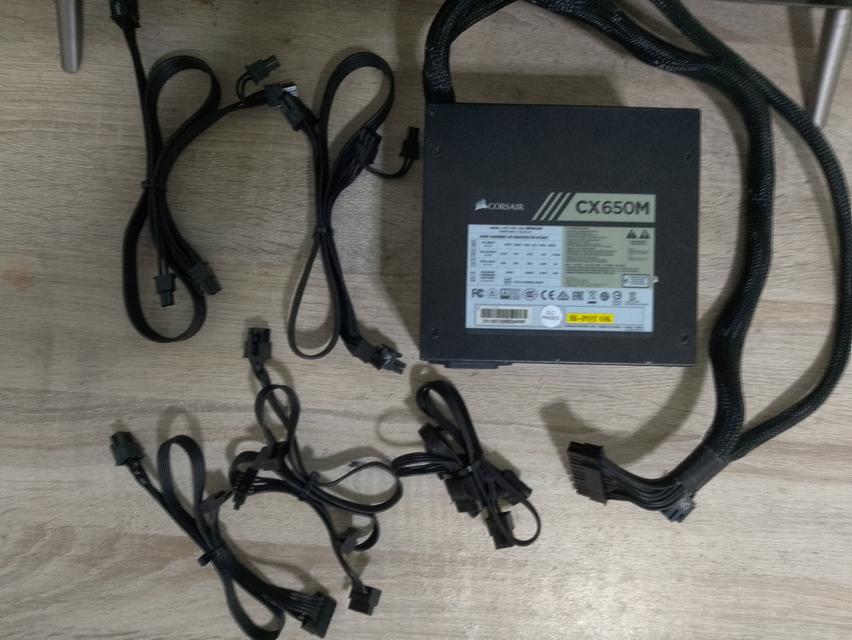 ชุดจ่ายไฟคอมพิวเตอร์เดสท็อป Corsair® CX650M มือสอง แท้ ราคา 840 บาท รวมค่าส่งทั่วไทย 6
