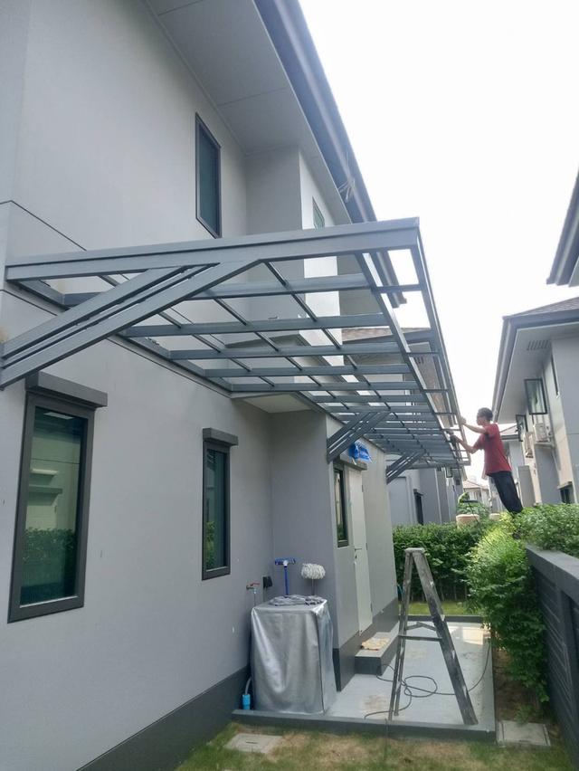 ต่อเติมบ้าน ทำโครงหลังคา เทพื้น ปูกระเบื้อง  line✅tthouse23 รูปที่ 15