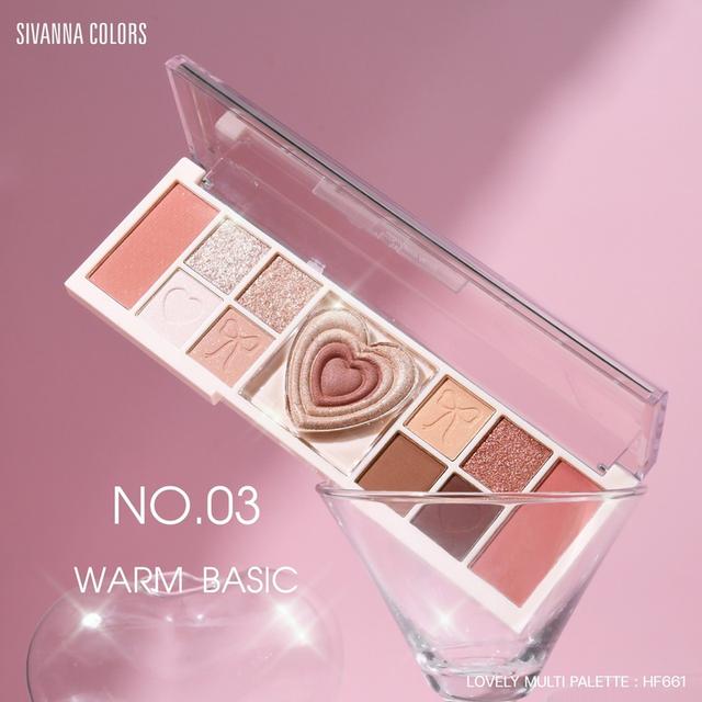 อายแชโดว์ พาเลทท์ SIVANNA COLORS LOVEIY MULTI PALETTE HF661 10g. 6