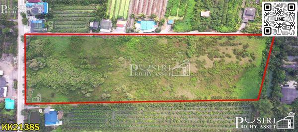 ขายที่ 18 ไร่ ติดถนนเส้นวัดคลองตัน ที่สวยสี่เหลี่ยมสวย หน้ากว้างติดถนนถึง 100 เมตร ด้านหลังติดคลอง บรรยากาศดี - KK2138S 2