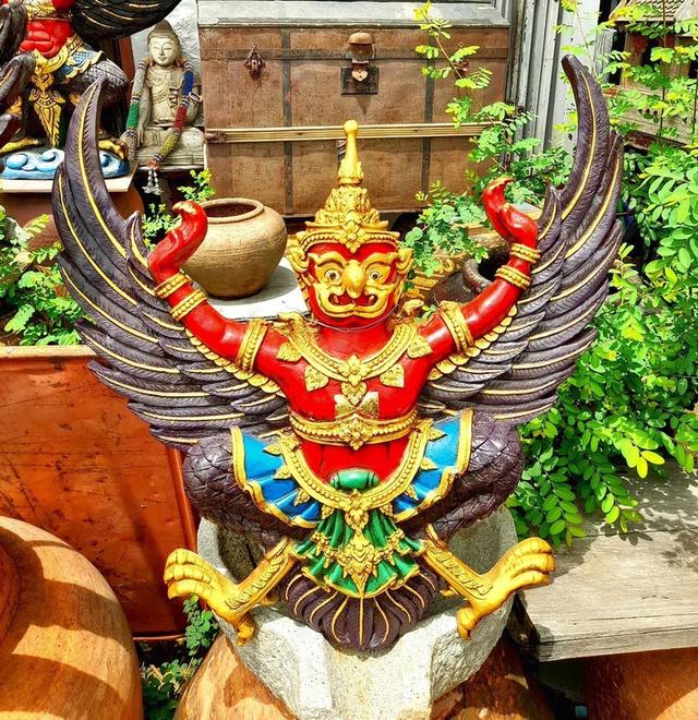 พญาครุฑหน้าดุ ขนาด65ซม ครุฑสุบรรณ แขวนผนัง 6