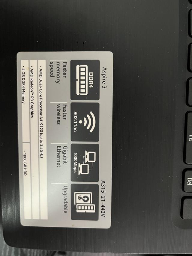 Notebook Asprie3 A315-21seire รูปที่ 5