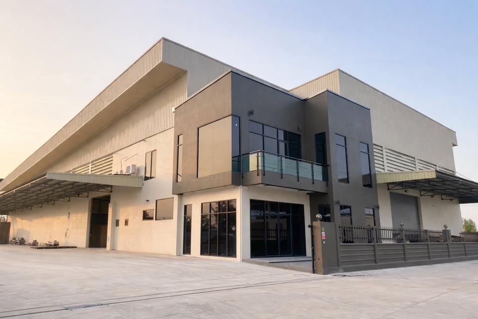 โรงงาน/โกดัง/ออฟฟิต ทรัพย์สวยสุดๆๆ ในตลาด  ต.คลองมะเดื่อ อ.กระทุ่มแบน 1