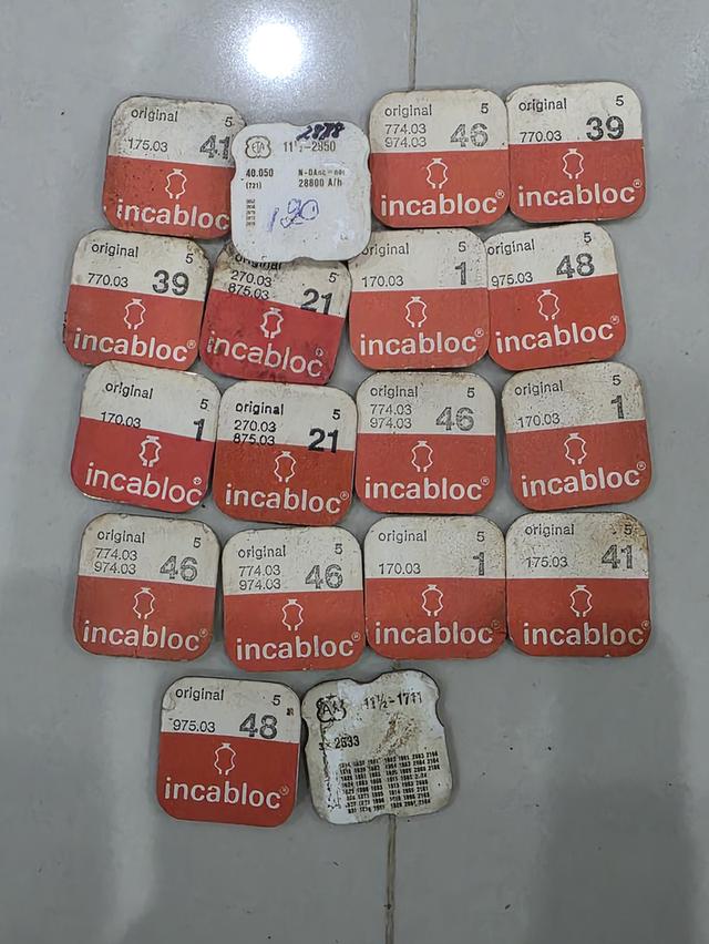 A.อะไหล่ นาฬิกา เหมาๆ Incabloc ทั้งหมดตามรูป WATCH PARTS ALL ของเก่าเก็บ สวยหายากรุ่นเก่า ขายตามสภาพ พร้อมส่ง