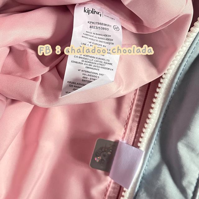 (พร้อมส่ง/ของแท้ค่ะ💯🐒) กระเป๋า Kipling NALO l pink blue br รูปที่ 4