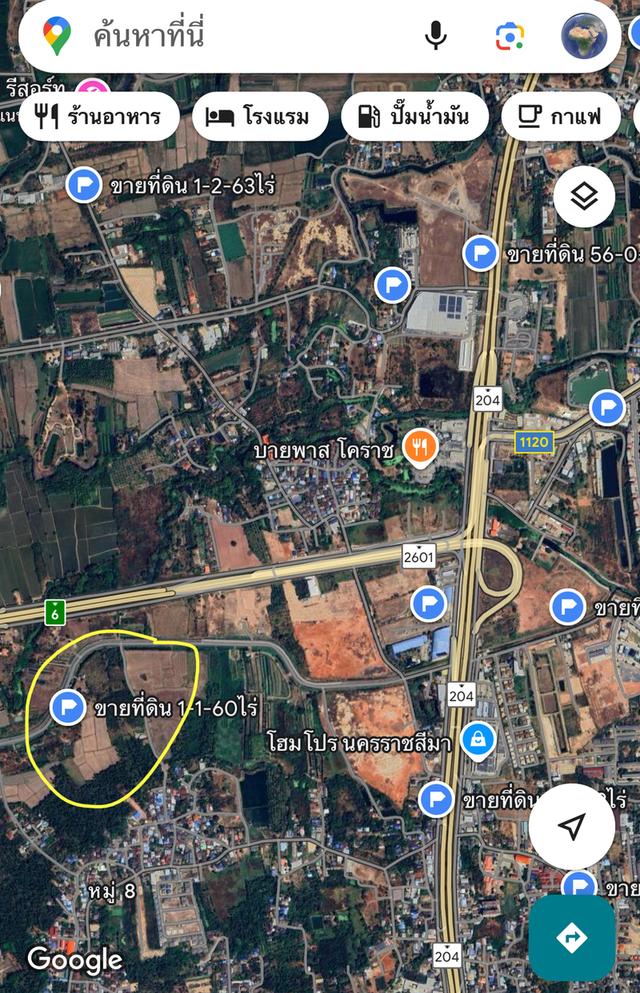 ขายที่ดินบายพาส 1-1-60ไร่ ใกล้ห้างไทวัสดุ โฮมโปรบายพาส ใกล้ถนนบายพาส ทล.204 เหมาะพัฒนาเป็นบ้านสวน 7
