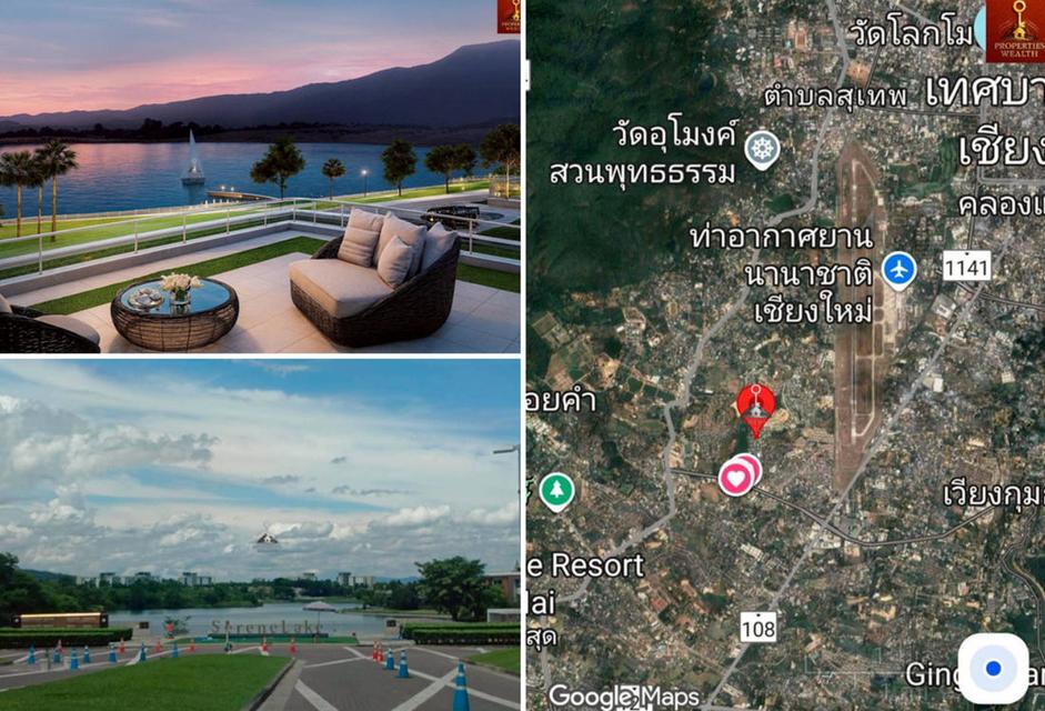 โครงการ สีวลี เลควิว เชียงใหม่ ถนนซีรีนเลค เมืองเชียงใหม่ แปลงมุม 135 ตร.วา 5 นอน 5 น้ำ จอดรถ 4 คัน 12