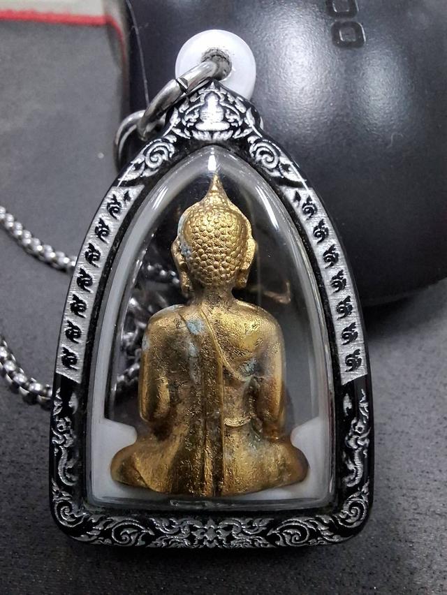 หลวงพ่อพระใส พิมพ์หน้ายักษ์ ปี 2505 รุ่นแรก พร้อมกรอบเลเซอร์ติดพลอย สวยคม รูปย่อยที่ 2
