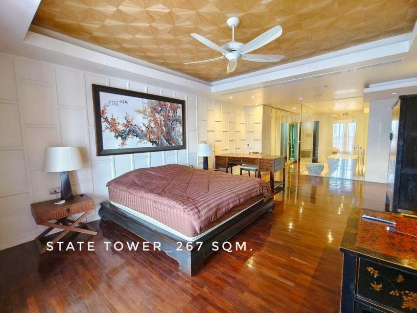 ให้เช่า คอนโด Exclusive Luxury Residence with Chao-Phaya River View State Tower สีลม (สเตท ทาวเวอร์ สีลม) 267 ตรม. with 