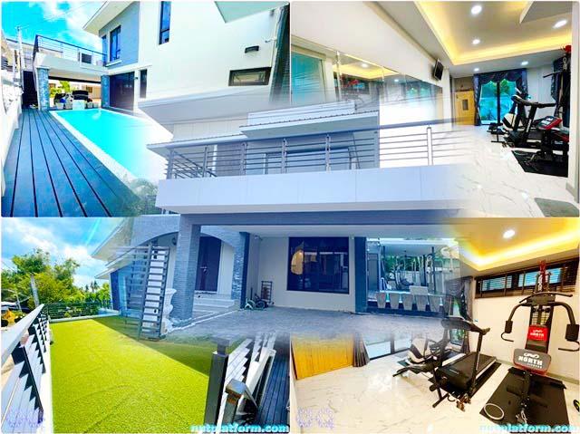 ให้เช่าคฤหาสน์หรู PoolVilla แอร์9ตัว 4นอน ลดราคาครึ่ง จากแสนบาท ครัวฝรั่ง ครัวไทย ซาวน่า ให้เช่า 2ชั้น 121 ตารางวา 511 ต