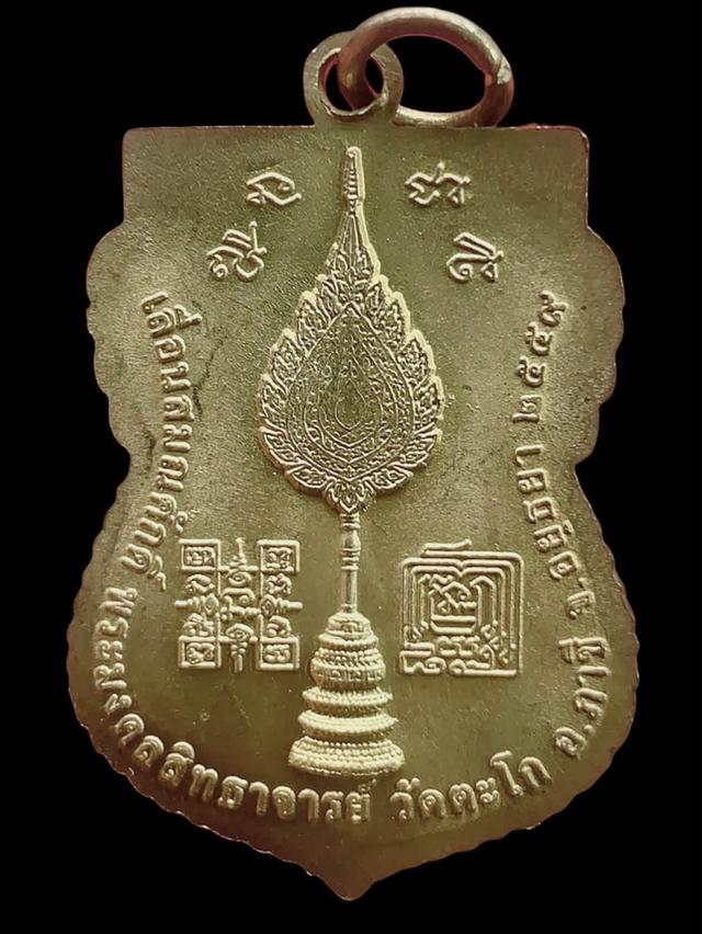 เหรียญรุ่นเลื่อนสมณศักดิ์ หลวงพ่อรวย ปาสาทิโก วัดตะโก ปี 2559 (เนื้อทองคำ) จำนวนการสร้าง หลัก 100 องค์ รูปที่ 2