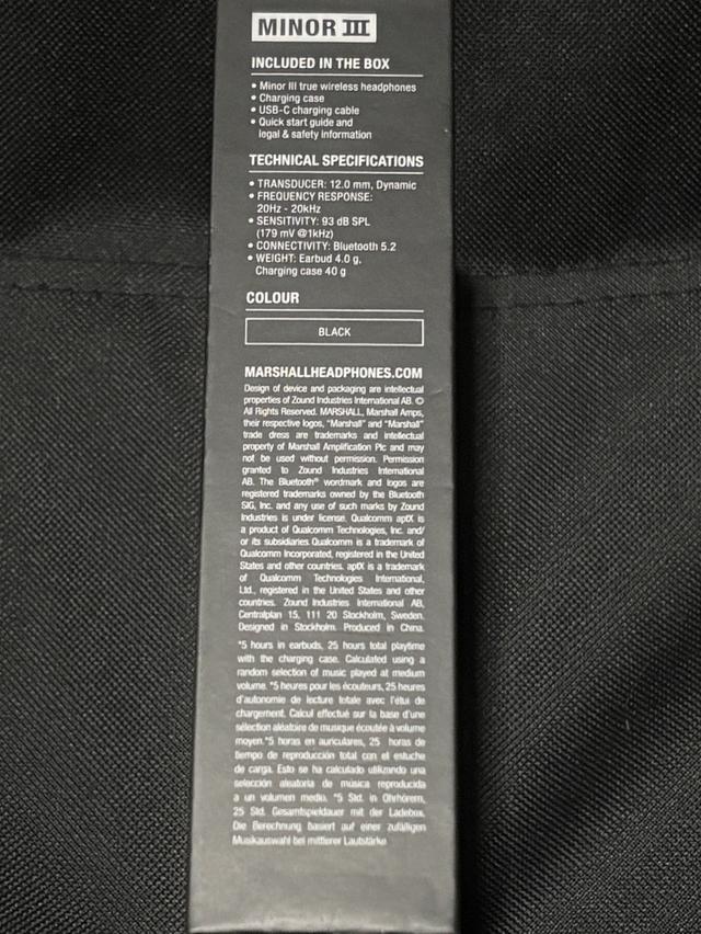 (มือสอง) Marshall Minor III ของแท้จาก Power Buy สภาพดี แบตอึด 5-6 ชม. 4