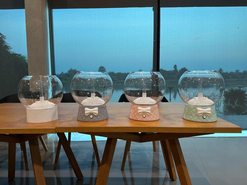 โหลตู้ปลาเคลื่อนที่  โหลตู้ปลาเชิงนิเวศและเสริมฮวงจุ้ย กลมวงรีสวยงามมากแบบตั้งโต๊ะ