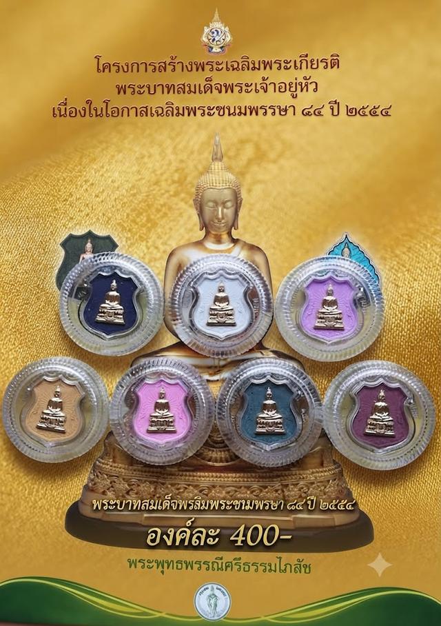 เหรียญเนื้อผงหน้ากากทอง พระพุทธพรรณีศรีธรรมไภสัช เฉลิมพระเกียรติ ๘๔ ปี ๒๕๕๔