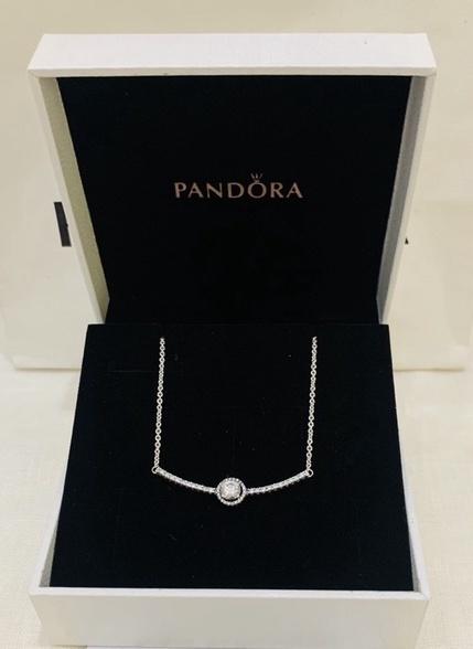 Pandora Round Sparkle Necklace 1