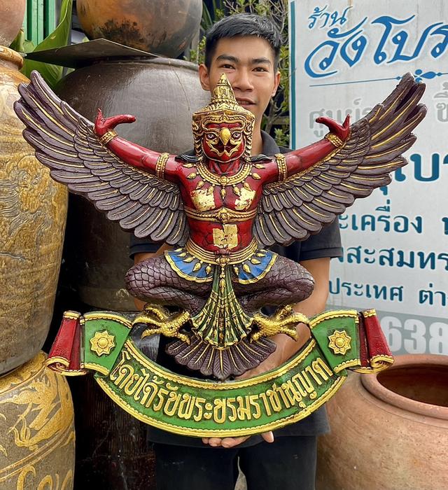 พญาครุฑ ครุฑธนาคาร พญาครุฑติดผนัง ขนาด70ซม 8