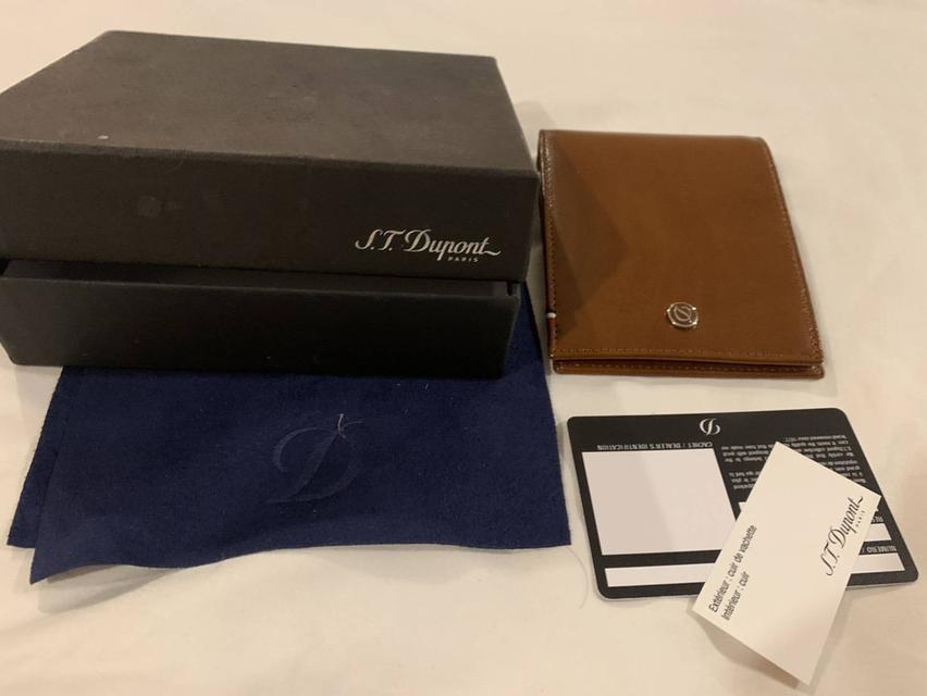 ST Dupont wallet 6 ccredit ccards and coins line D Brown  No Damage New
