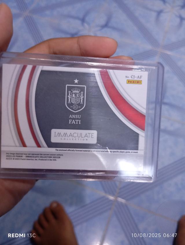 การ์ดฟุตบอล อันซูฟาติ ANSU FATI การ์ดผ้า 19/49
