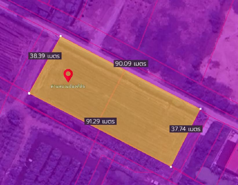 ขายที่ดินคูบางหลวงสีม่วง 2 ไร่ ใกล้ถ.ปทุมธานี-บางเลน346-1กม. อ.ลาดหลุมแก้ว ปทุมธานี 6