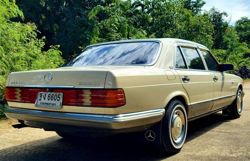 Benz -w126 เครื่อง V8 ฝาดำ 500 SEL กาบร่อง ตัวยาว  สีครีม วัง 623  8