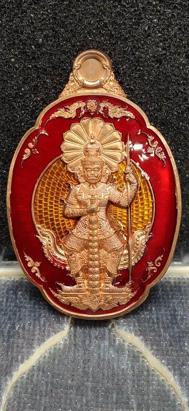 Thao Wessuwan Amulet – Rare Fire-Copper with Red Enamel (Limited to 400 pcs.) 5