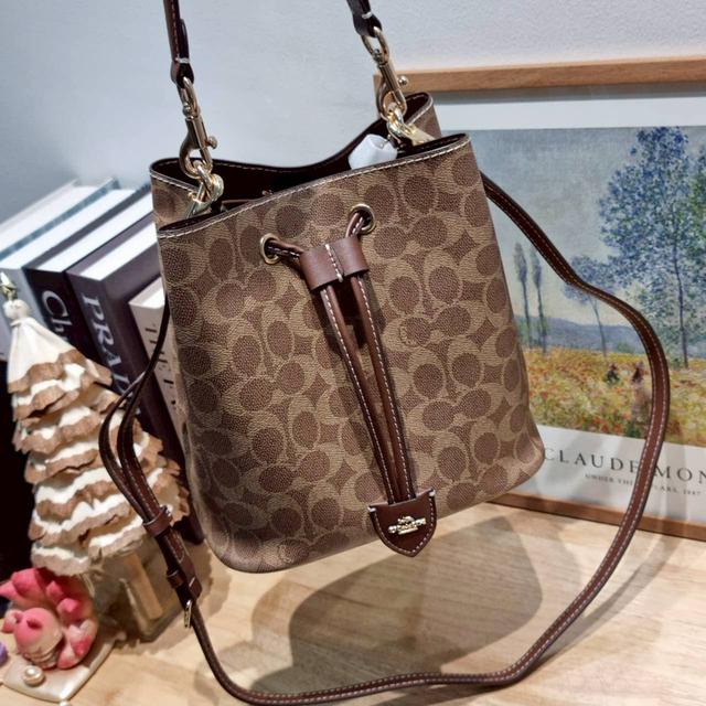 กระเป๋า COACH CBH07 ROWAN BUCKET IN SIGNATURE CANVAS BAG 13