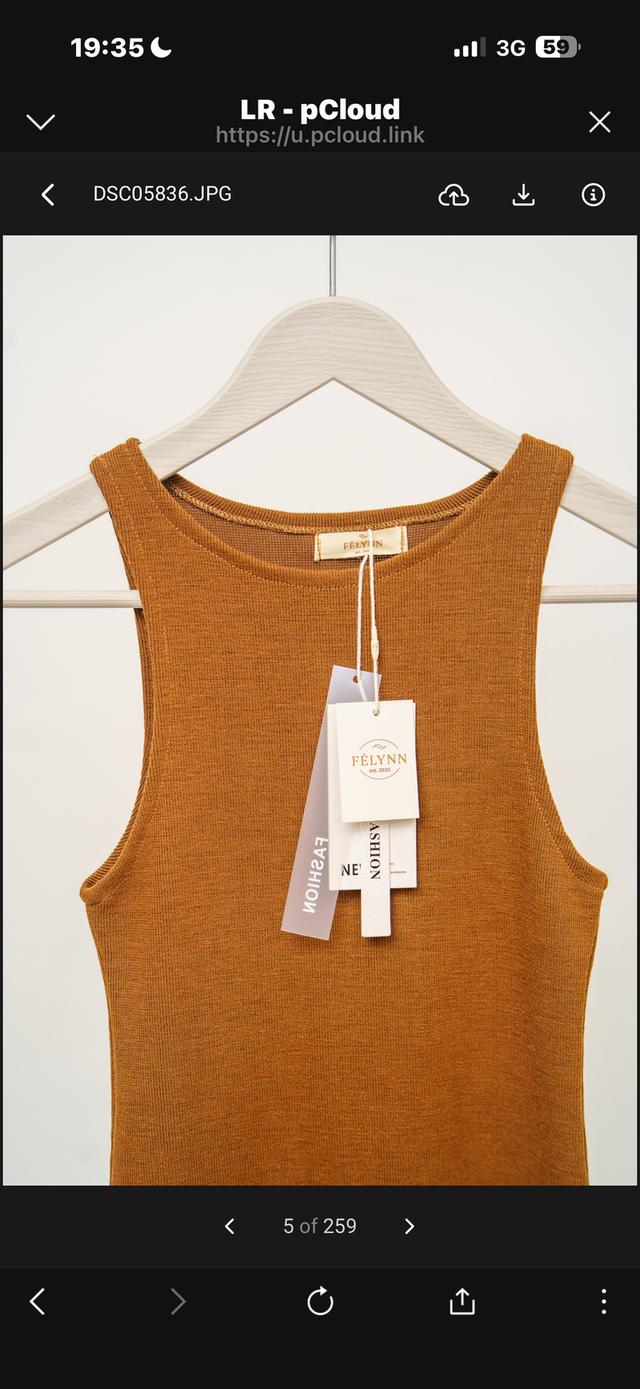 ชุดเดรสน้ำตาล Free Size (S-M) รูปที่ 2