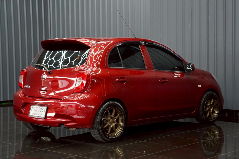 NISSAN MARCH 1.2 E CVT AT ปี 2018 สี แดง ไมล์น้อย พร้อมขับ โทร. 0922639576 เอ๋