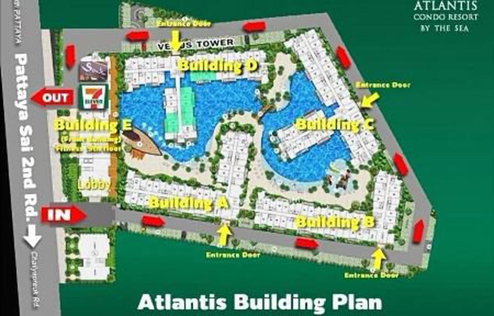 ขาย คอนโด ถูกที่สุดในตึก1.45MB Atlantis คอนโดรีสอร์ทพัทยา 36.5 ตรม. 1นอน วิวสวน พร้อมสวนน้ำขนาดใหญ่ ใกล้หาดจอม ปล่อยเช่า 10