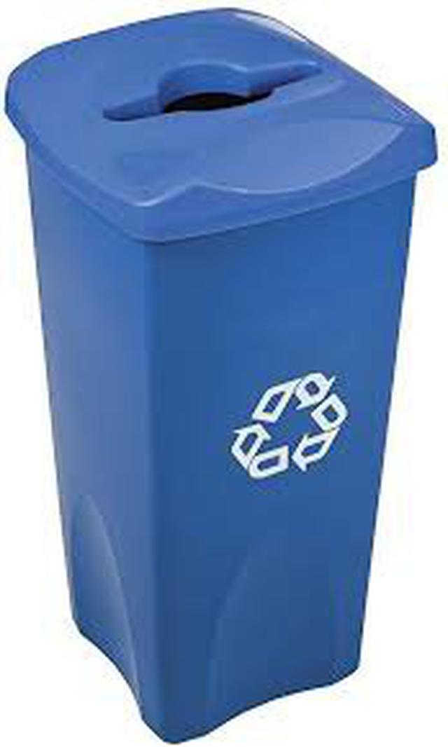 Untouchable? Square Recycling Container  ถังขยะรีไซเคิลสี่เหลี่ยมทรงสูงฝาเจาะช่องตามสัญลักษณ์ 4