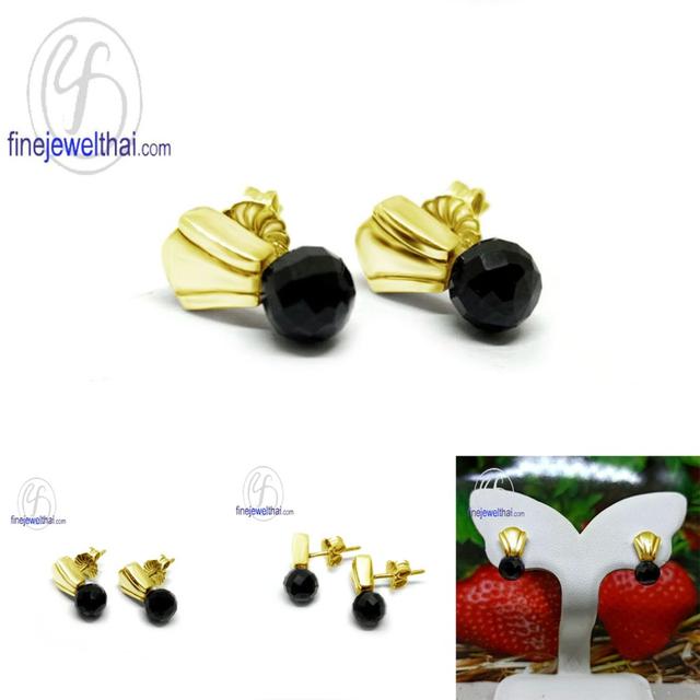 Finejewelthai ต่างหูนิลแท้ พลอยแท้ พร้อมใบรับรอง E1021on