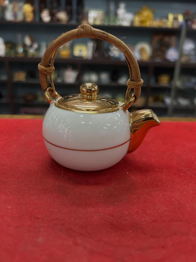 ป้านชาเซรามิค porcelain จิ๋ว มือจับไม้ 6