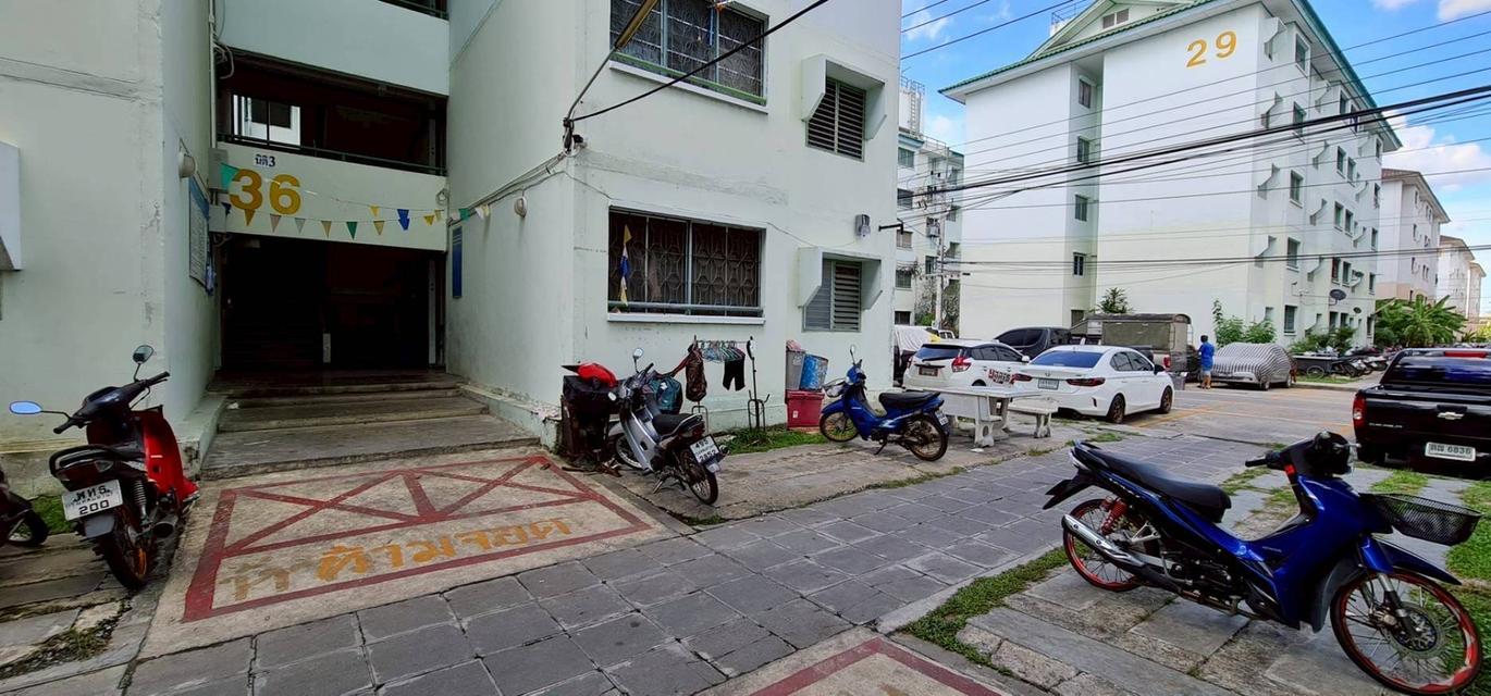 ขายคอนโดบ้านเอื้ออาทร พหลโยธิน กม.44 (ตึก 36) ห้องริม ชั้น 4 พร้อม อยู่ 17