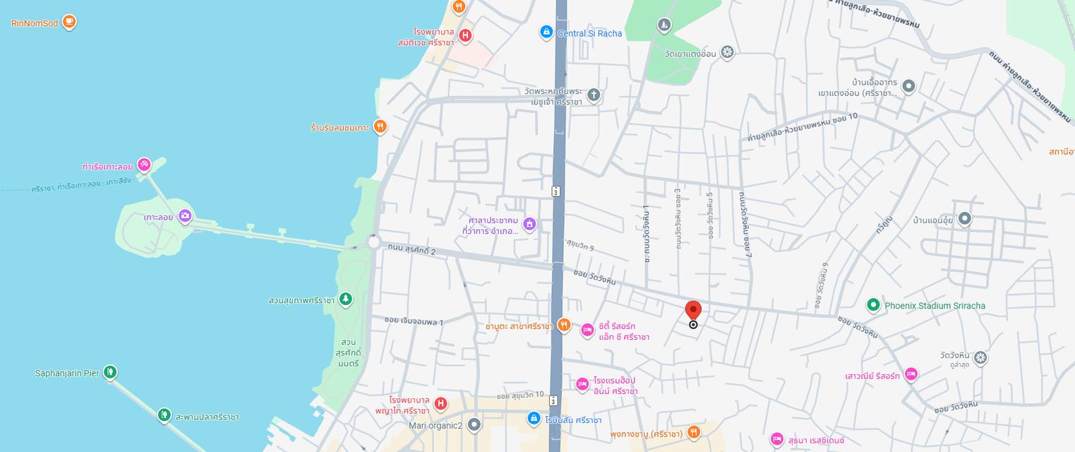 ขายที่ดินใจกลางศรีราชา ใกล้เซ็นทรัล เพียง 1 กม. 5