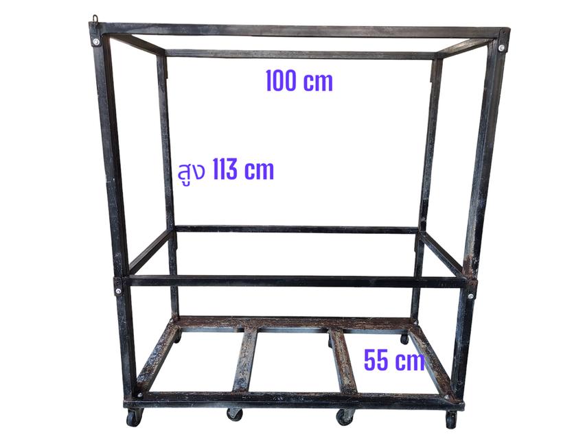 ชั้นวางของ เหล็ก มีล้อเลื่อน ขนาด 55x100x113 cm