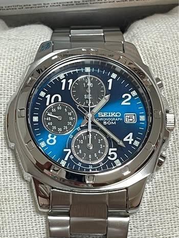 Seiko Chronograph 7T92 | Blue Gradient Dial | Full Set ของใหม่กริ๊บ รูปที่ 5