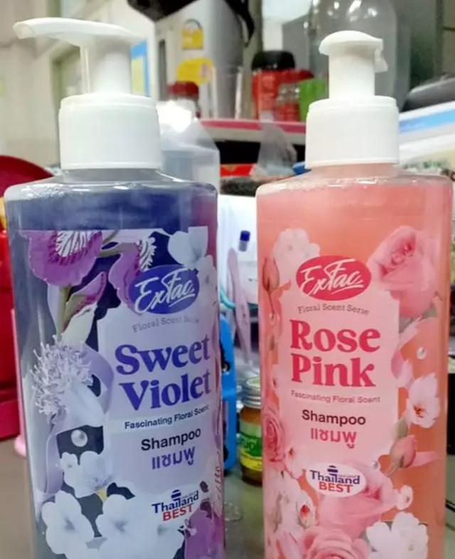 EXFAC Shampoo Sweet Violet แชมพูสระผม กลิ่นหอมติดทน 3