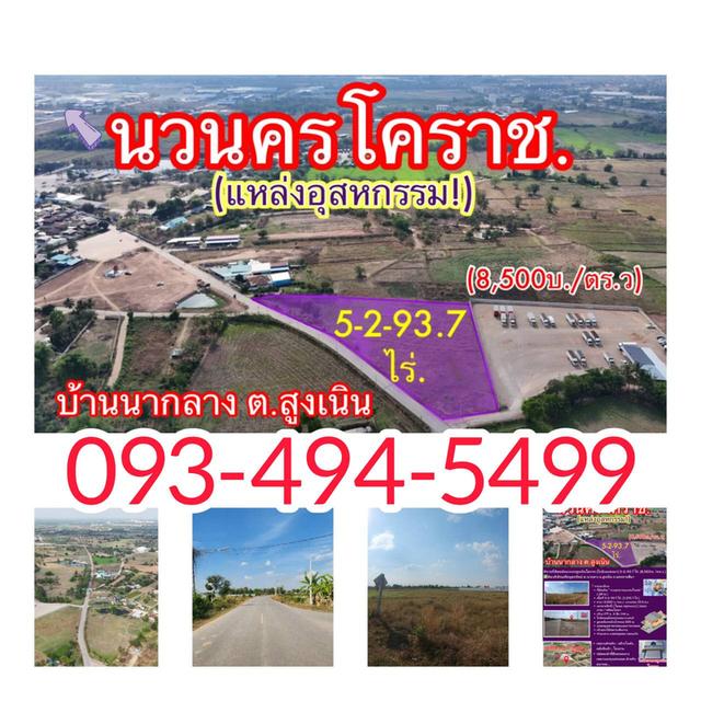 #ขายที่ดินหลังนวนครสูงเนินโคราช (ใกล้วงแหวนฯ)  5-2-93.7 ไร่. (8,500บ. /ตร.ว.) ✅ติดบริษัทเครือพูลทรัพย์ ต.นากลาง อ.สูงเนิน จ.นครราชสีมา 19