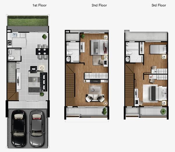 เช่าเช่า ทาวน์โฮม 3ชั้น ใกล้MRTสามแยกบางใหญ่ Town Avenue Merge รัตนาธิเบศร์ 15