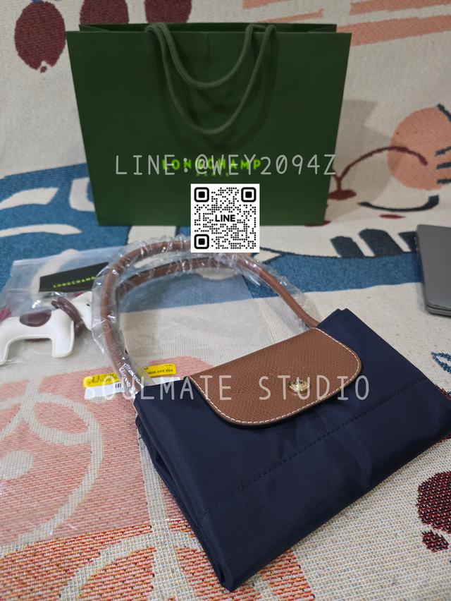 กระเป๋า เลอปิยาจ Le Pliage Original M Tote Bag Navy สีน้ำเงิน หูยาว ไซส์เอ็ม  20