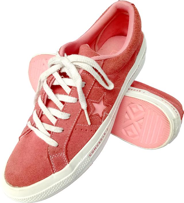 CONVERSE ผ้าใบมือสอง สีชมพู สภาพสวยๆชิคๆ จัดส่งฟรี!!! เก็บปลายทาง