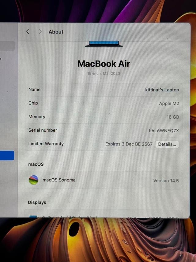MacBook Air 15“ M2 ตัวเครื่องใหม่เอี่ยม 3