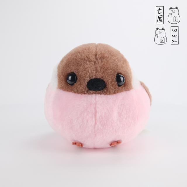 ตุ๊กตา นกอ้วน นกกระจอก 🐦 Fukufuku Sparrow Bird・Sakura Chunsuke・AMUSE・Plush ~ Standard 15 cm 🌸 รูปที่ 3